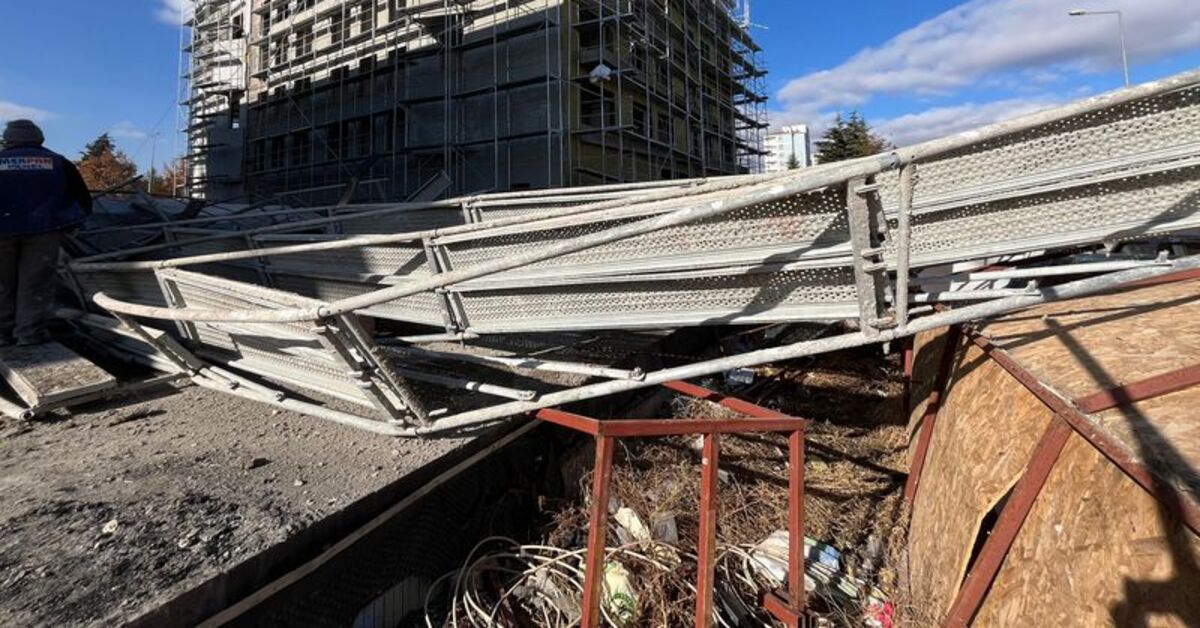 Kayseri’de inşaatta iskele çöktü: 1’i ağır 3 yaralı