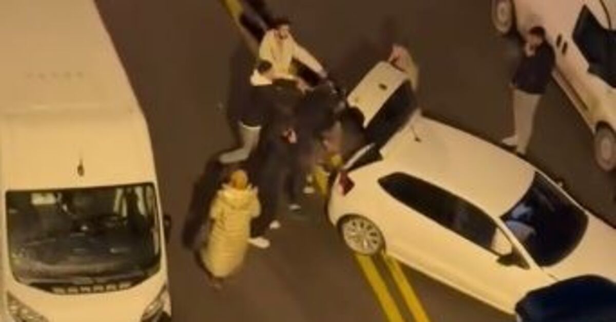 Kaza sonrası kavga! O anlar kamerada