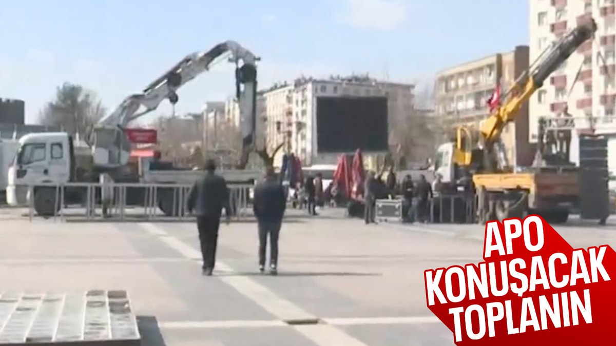 Öcalan’ın çağrısı için Diyarbakır’da dev ekranlar kuruluyor